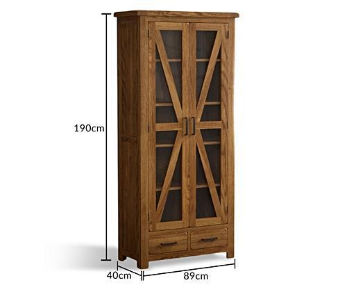 Country rustic top wooden storage cabinet