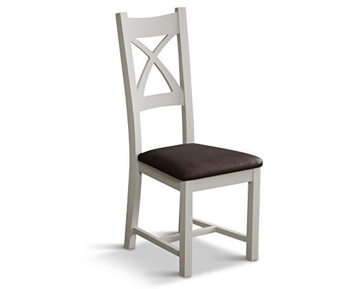 White suede outlet chair