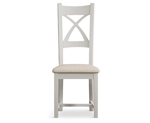 White wooden cross deals back dining chairs