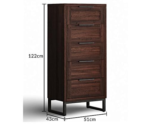 Dark store wood tallboy