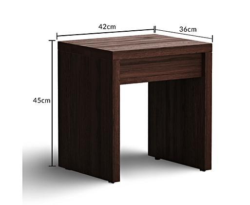 Small dark 2025 wood dressing table