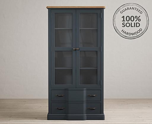 Blue display store cabinet