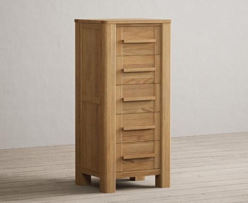 Solid oak cheap tallboy wardrobe