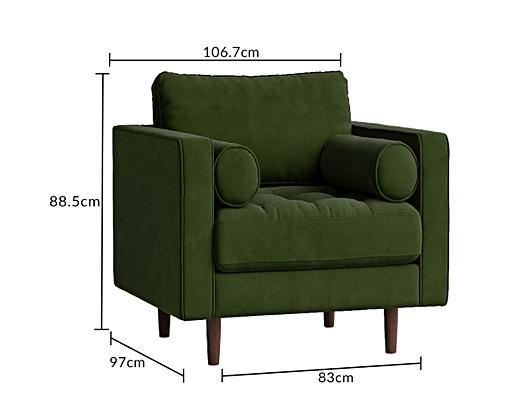 Overstock green clearance velvet chair