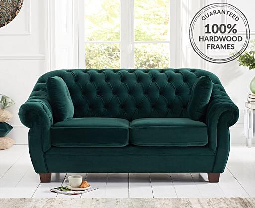 Emerald green shop two seater sofa