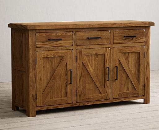 Rustic oak outlet cupboard