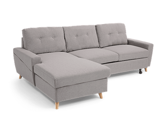 Grey sectional store left facing