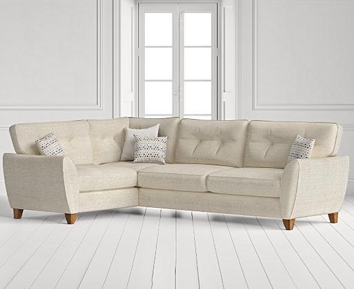 Cream left hot sale hand corner sofa