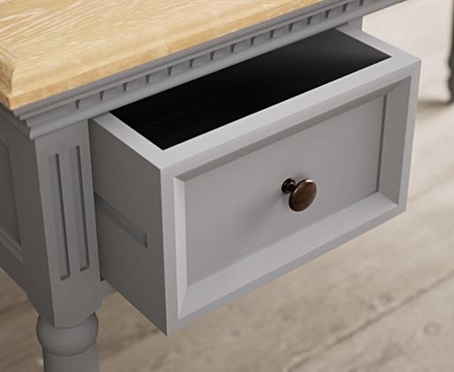 Light gray desk on sale with drawers