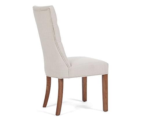 Fabric dining chairs with oak hot sale legs