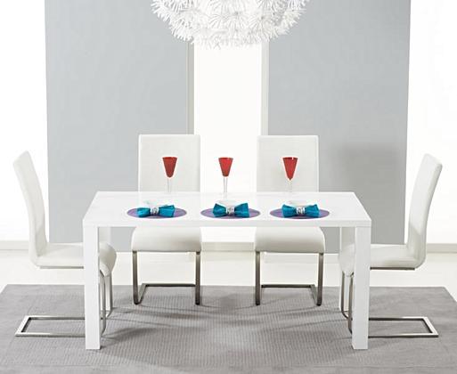 Harveys white gloss dining table top