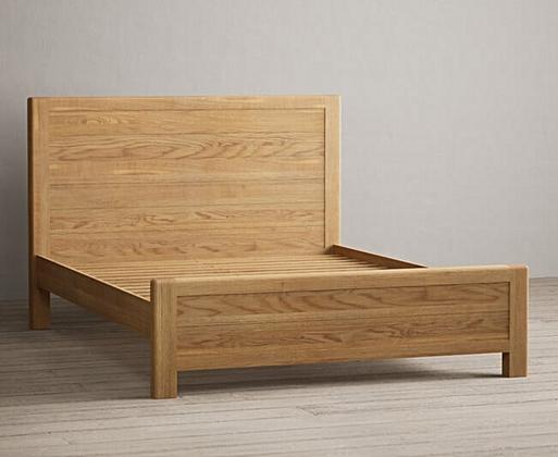 Solid oak double bed hot sale