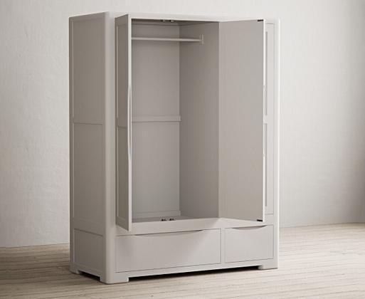 Harper white store solid wood wardrobe