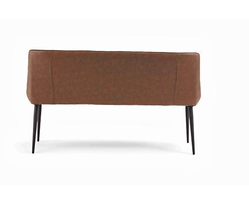 Dark brown leather new arrivals bench