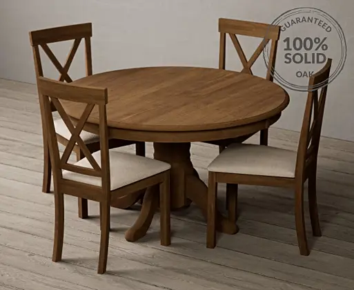 Rustic pedestal outlet table
