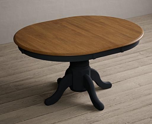 Dark brown store pedestal dining table