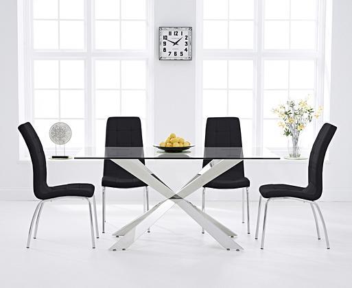 Juniper 160cm Glass Dining Table with Enzo Chairs