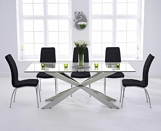 200cm glass shop dining table