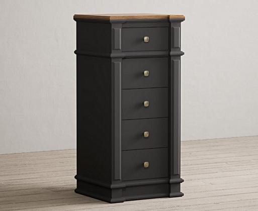Black shop leather tallboy