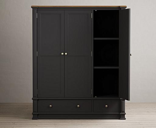 Grey wood sale wardrobe