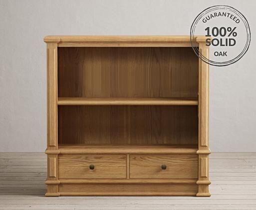 Solid oak shop bookcase