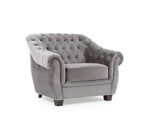 Light grey velvet shop armchair