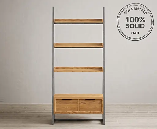Oak shop open bookcase