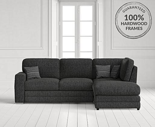 Madden Charcoal Grey Fabric Right Hand Facing Corner Sofa