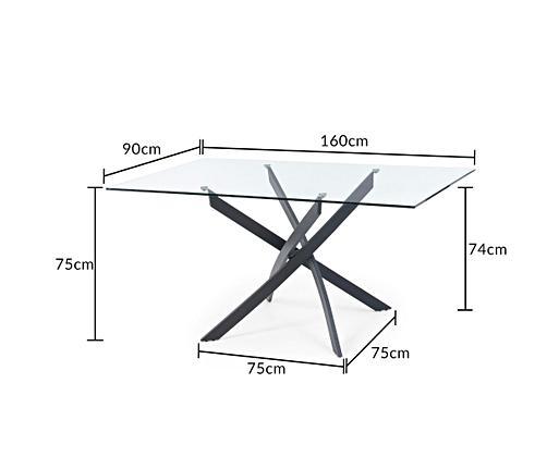 Arya glass deals dining table
