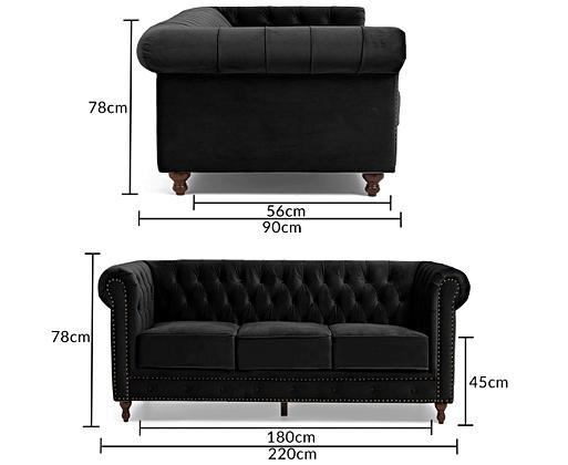 Crushed velvet 2025 chesterfield