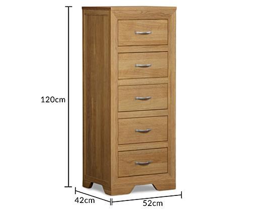 Solid oak tallboy wardrobe deals