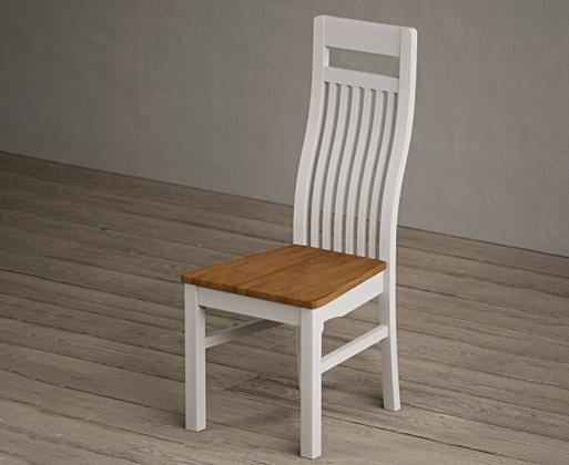 Rustic white deals dining chairs