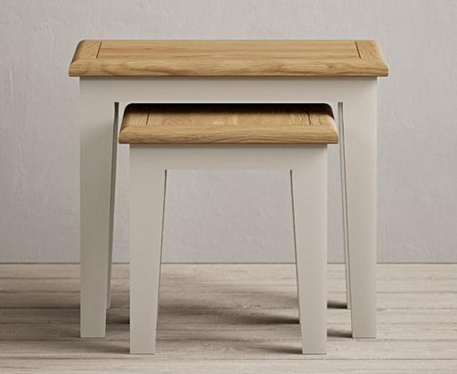White painted nest of tables sale
