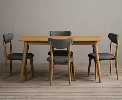Nordic 150cm Solid Oak Dining Table with Nordic Chairs