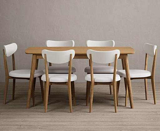 Nordic 150cm Solid Oak Dining Table with Nordic Chairs