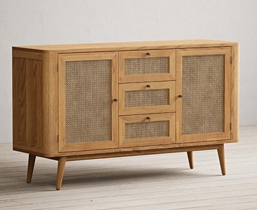 Oak online rattan sideboard