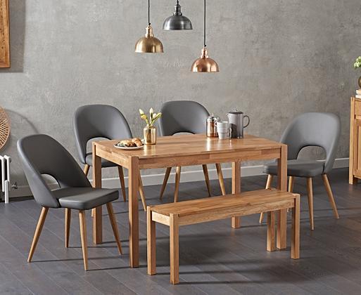 Hudson oak dining table discount