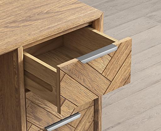 Herringbone Solid Oak Computer Desk Oak Furniture Superstore