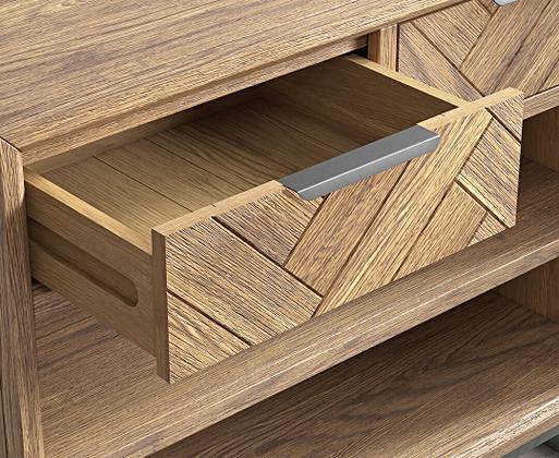 Herringbone top entryway table