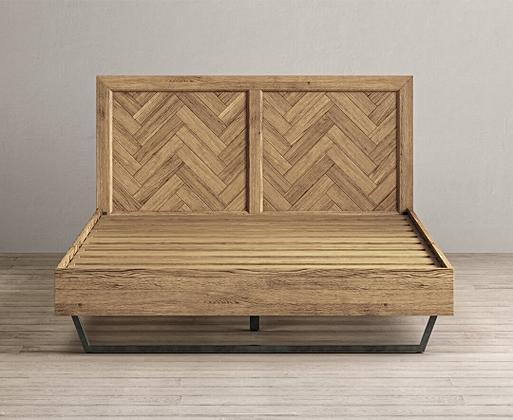 Herringbone wood bed deals