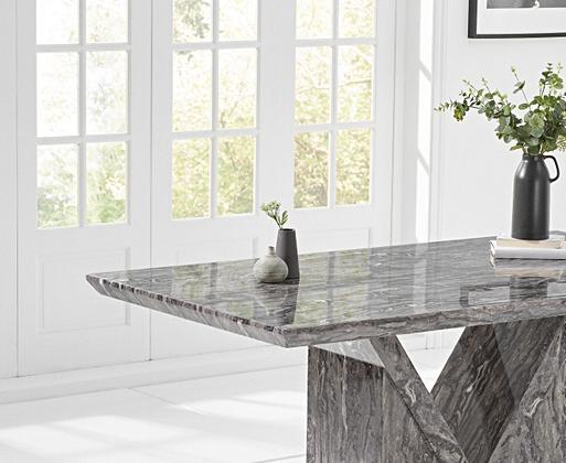 Marble deals grey table