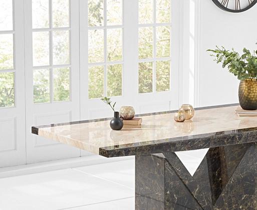 Extra large sales marble dining table