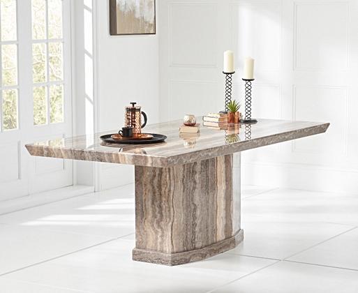 Marble deals brown table