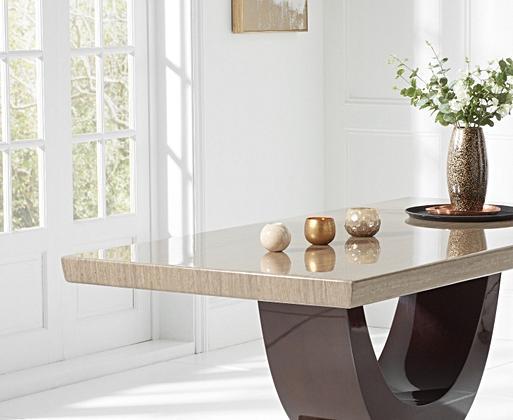 Tan marble on sale dining table