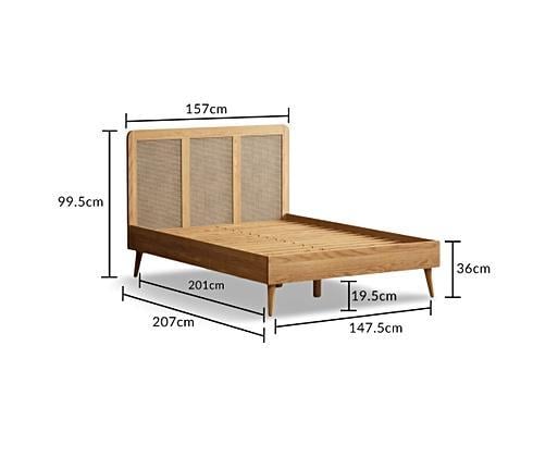 Wicker king store bed
