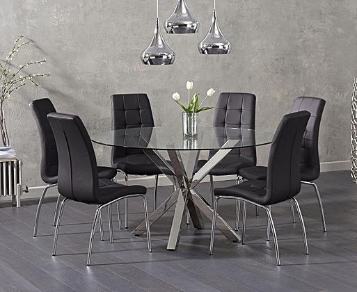 Enzo glass sales dining table