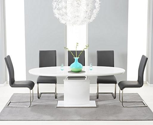 White gloss clearance pedestal dining table