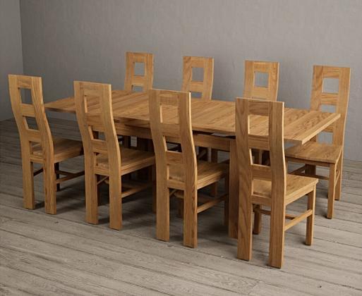 Extending Hampshire 140cm Solid Oak Dining Table with Flow Back