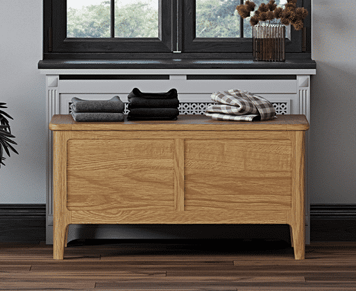 Oak blanket box with drawer cheap