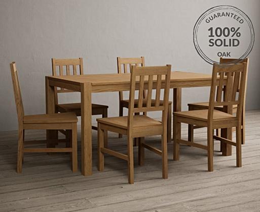 Dining table and chairs store oak furniture superstore